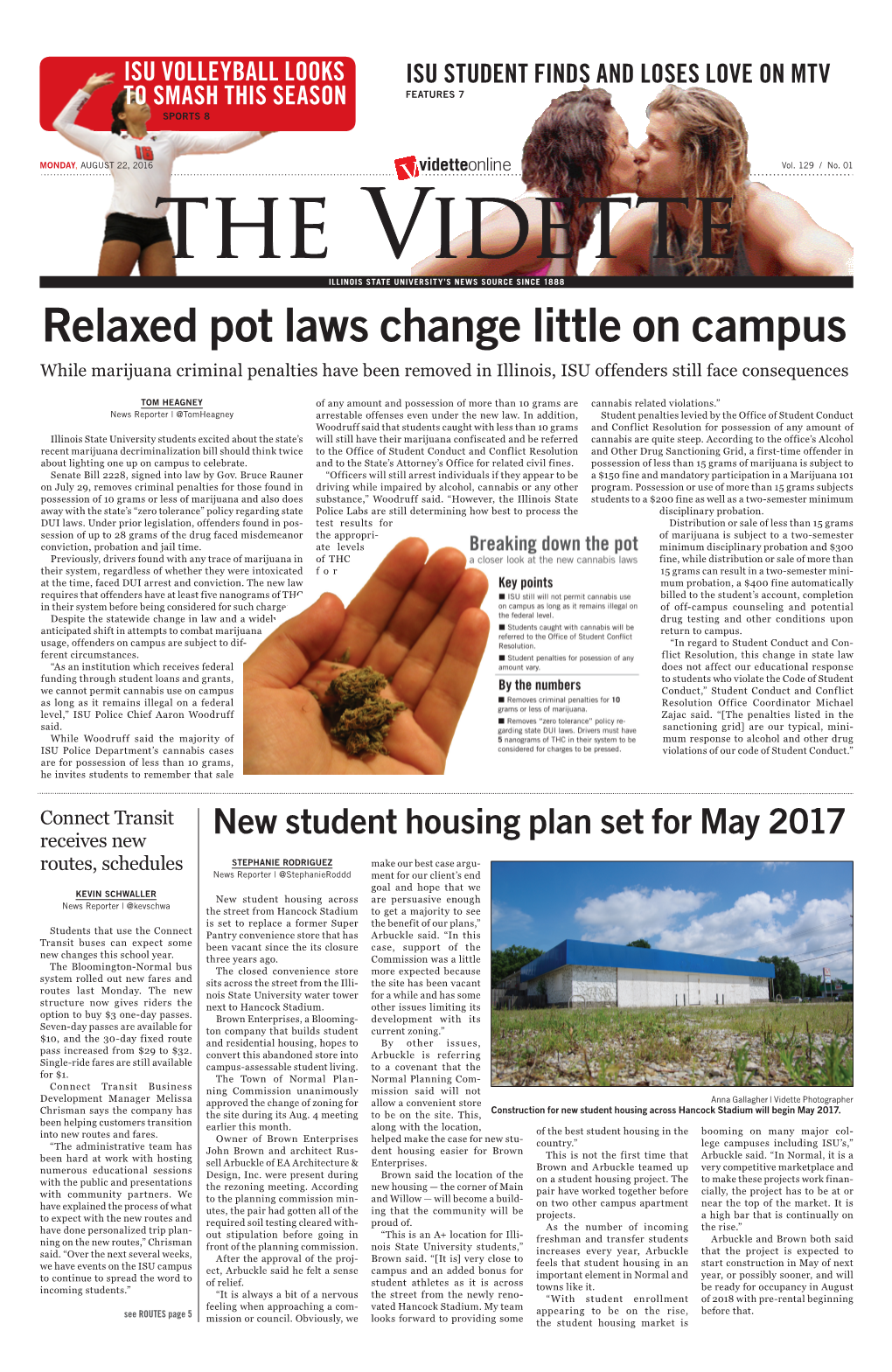 Relaxed Pot Laws Change Little on Campus While Marijuana Criminal Penalties Have Been Removed in Illinois, ISU Offenders Still Face Consequences