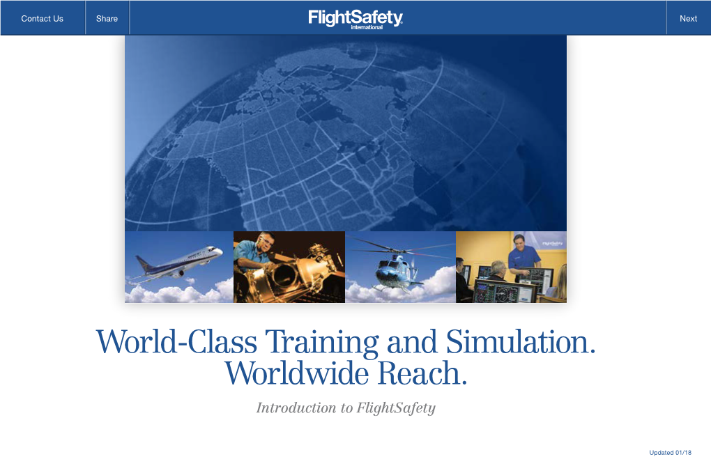 World-Class Training and Simulation. Worldwide Reach. Introduction to Flightsafety