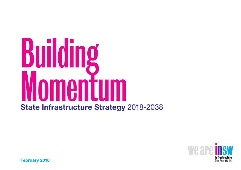 Building Momentum State Infrastructure Strategy 2018-2038