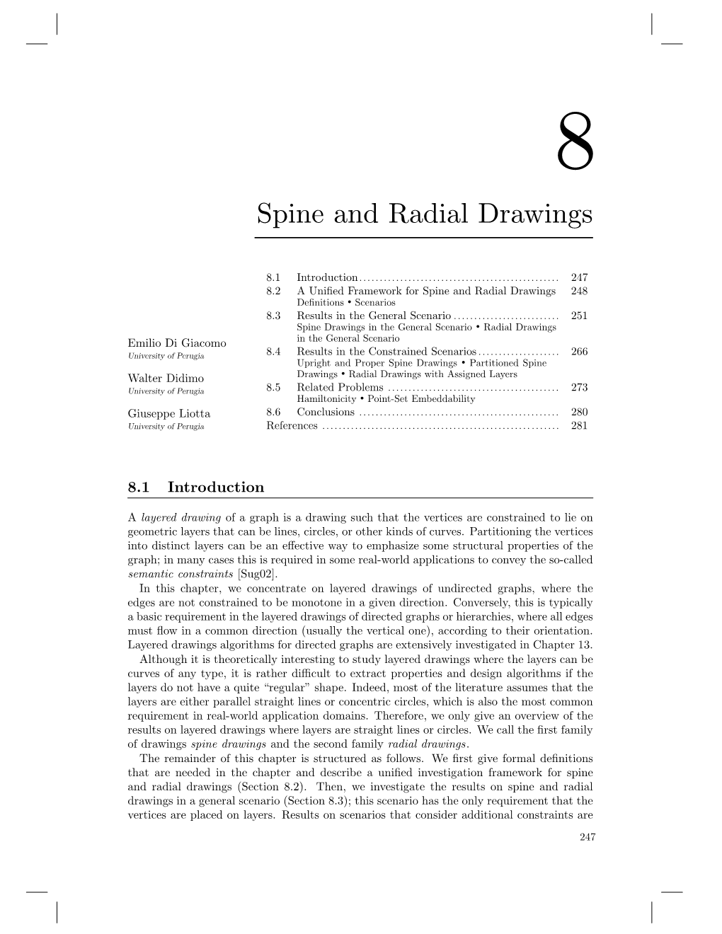 Spine and Radial Drawings