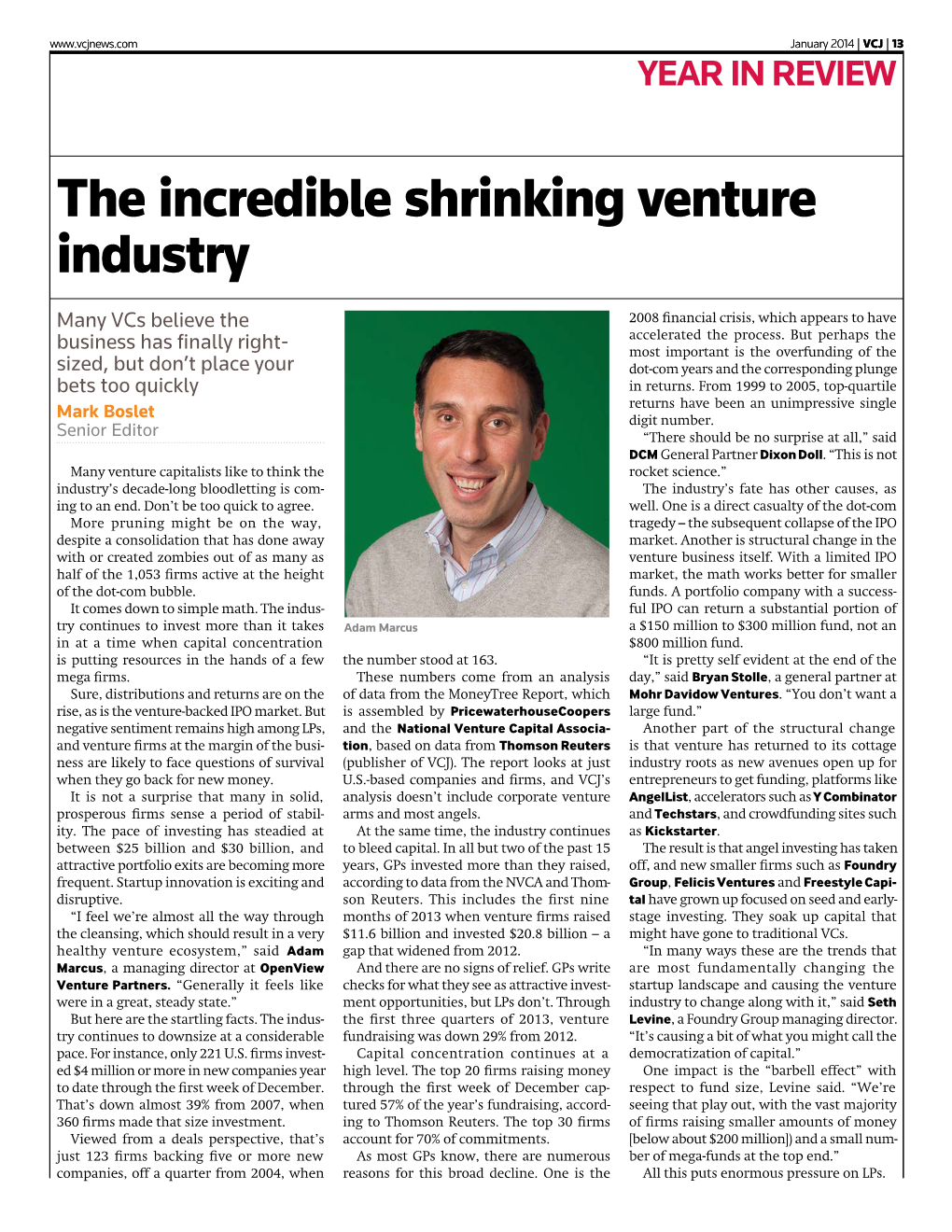 The Incredible Shrinking Venture Industry