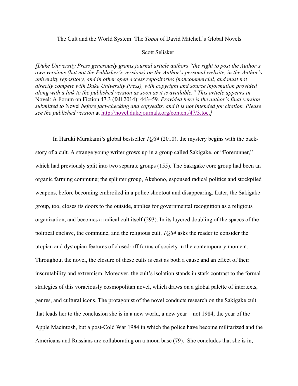 Academia Selisker Mitchell Essay NOVEL Pre-Copyedit Copy