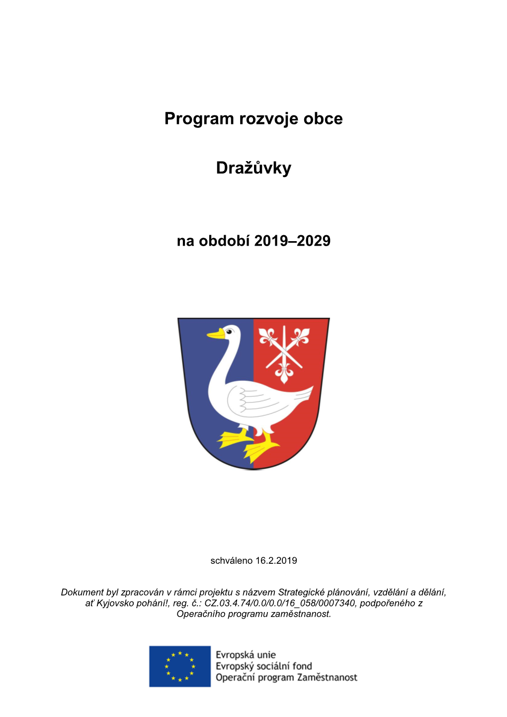 Program Rozvoje Obce Dražůvky