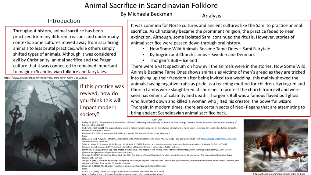 Animal Sacrifice in Scandinavian Folklore