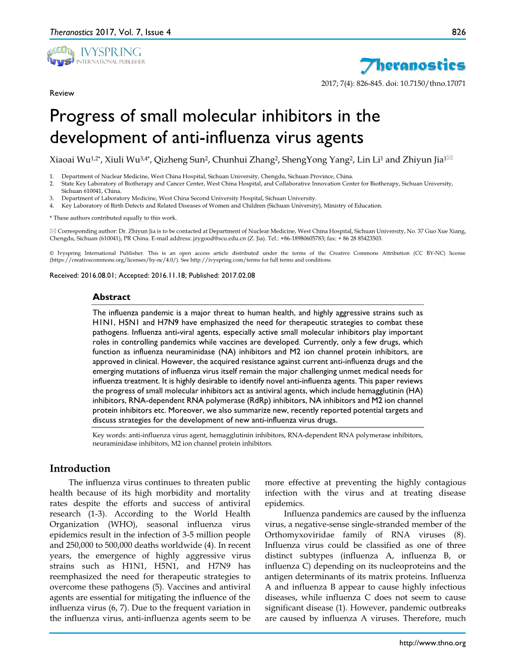 Theranostics Progress of Small Molecular Inhibitors in The