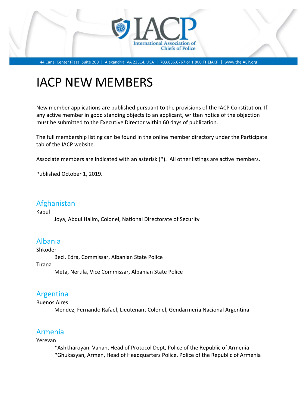 Iacp New Members