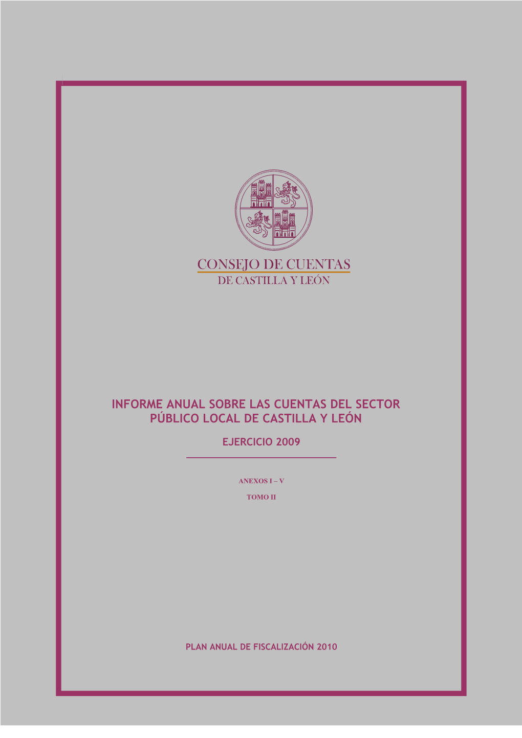 Informe Anual Sobre Las Cuentas Del Sector Público Local De Castilla Y León