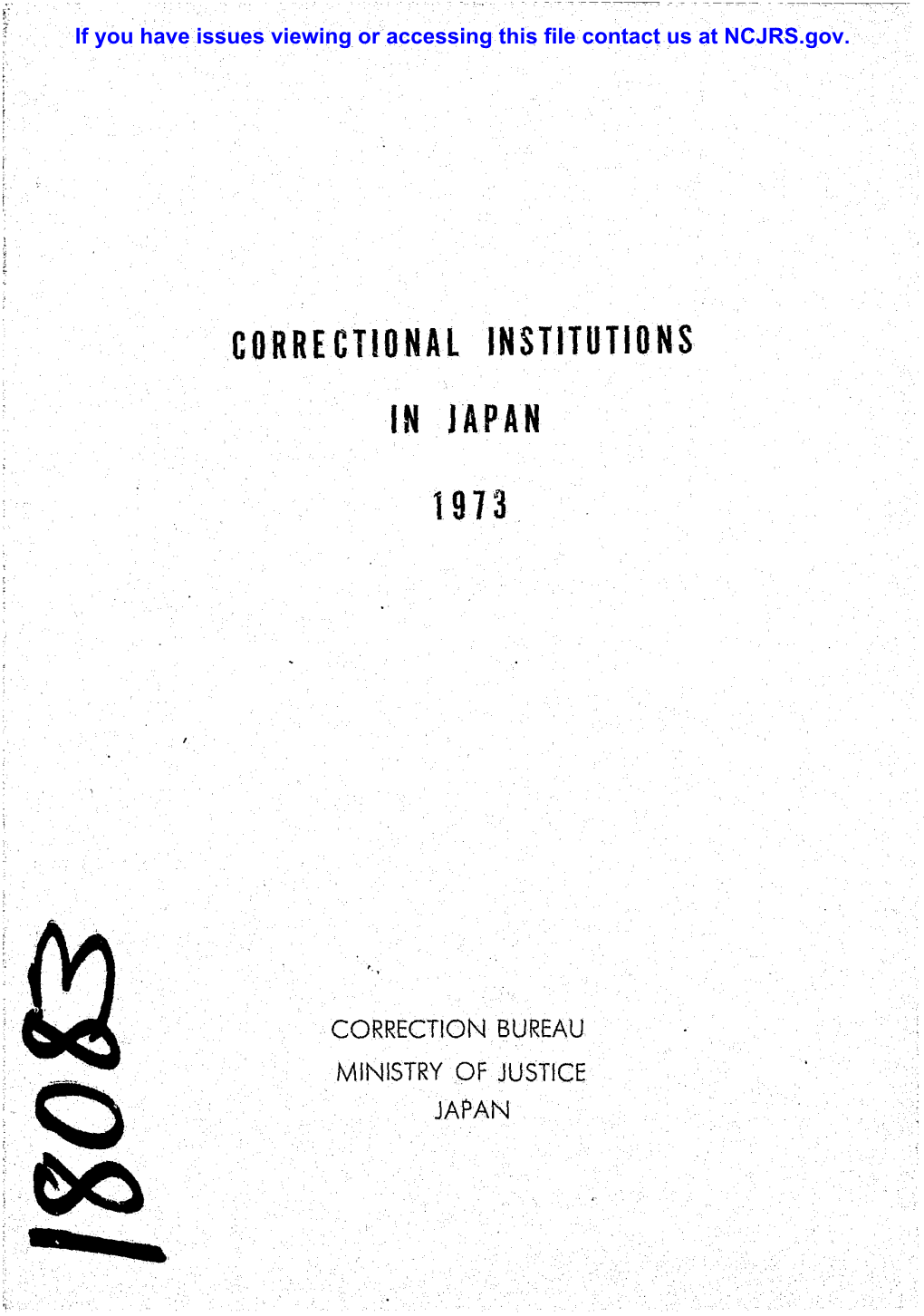 Corre Ctional Institutions in Japan