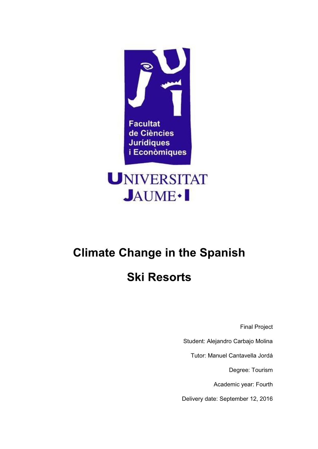 Climate Change in the Spanish Ski Resorts