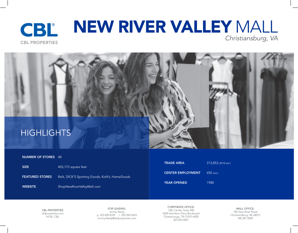 New River Valley Mall-Leasing Sheet-2019.Indd