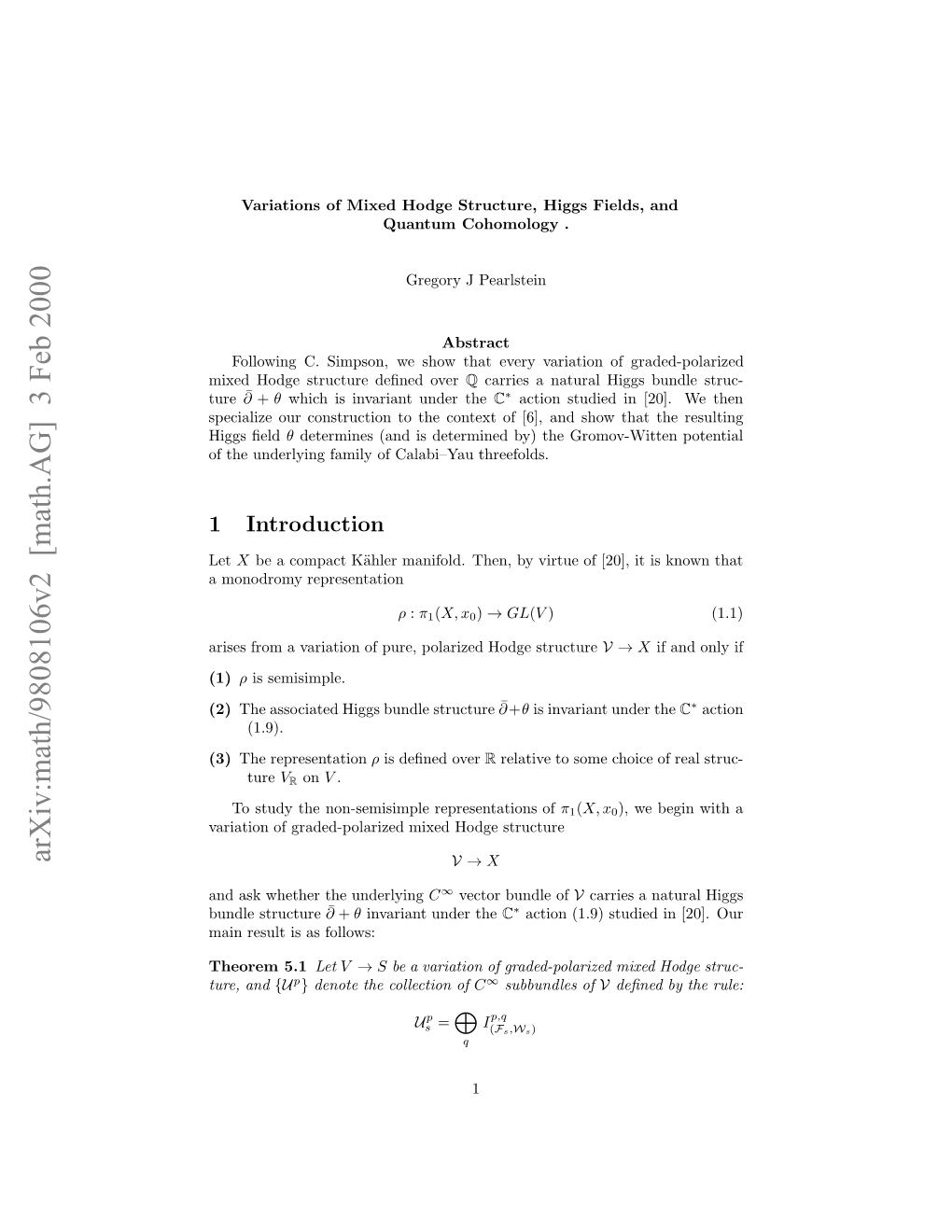 [Math.AG] 3 Feb 2000