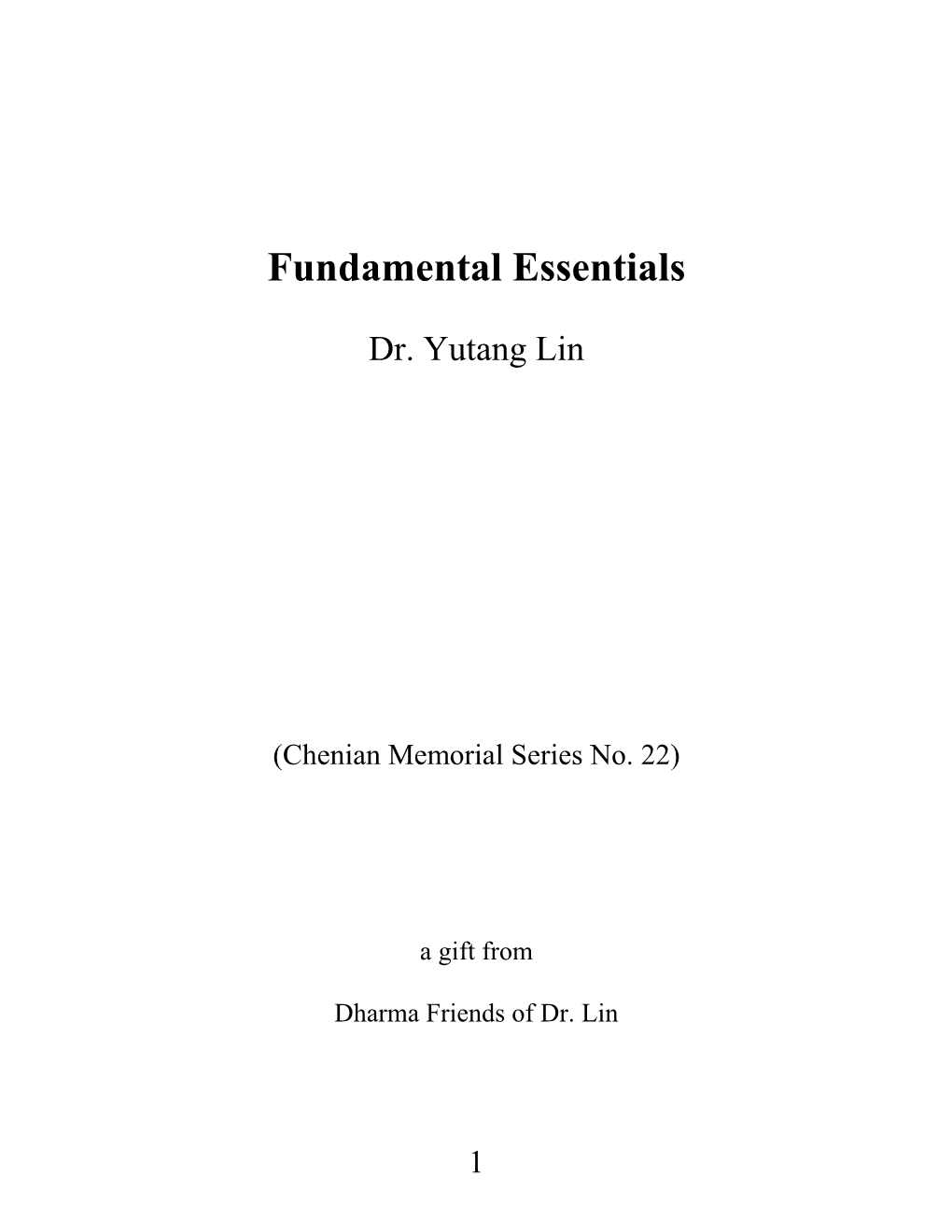 Fundamental Essentials