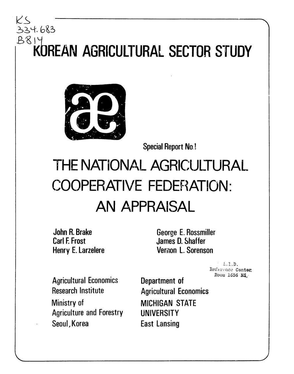 The National Agricultural Cooperative Federation: an Appraisal