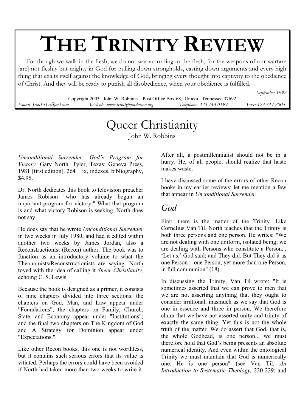 Queer Christianity John W