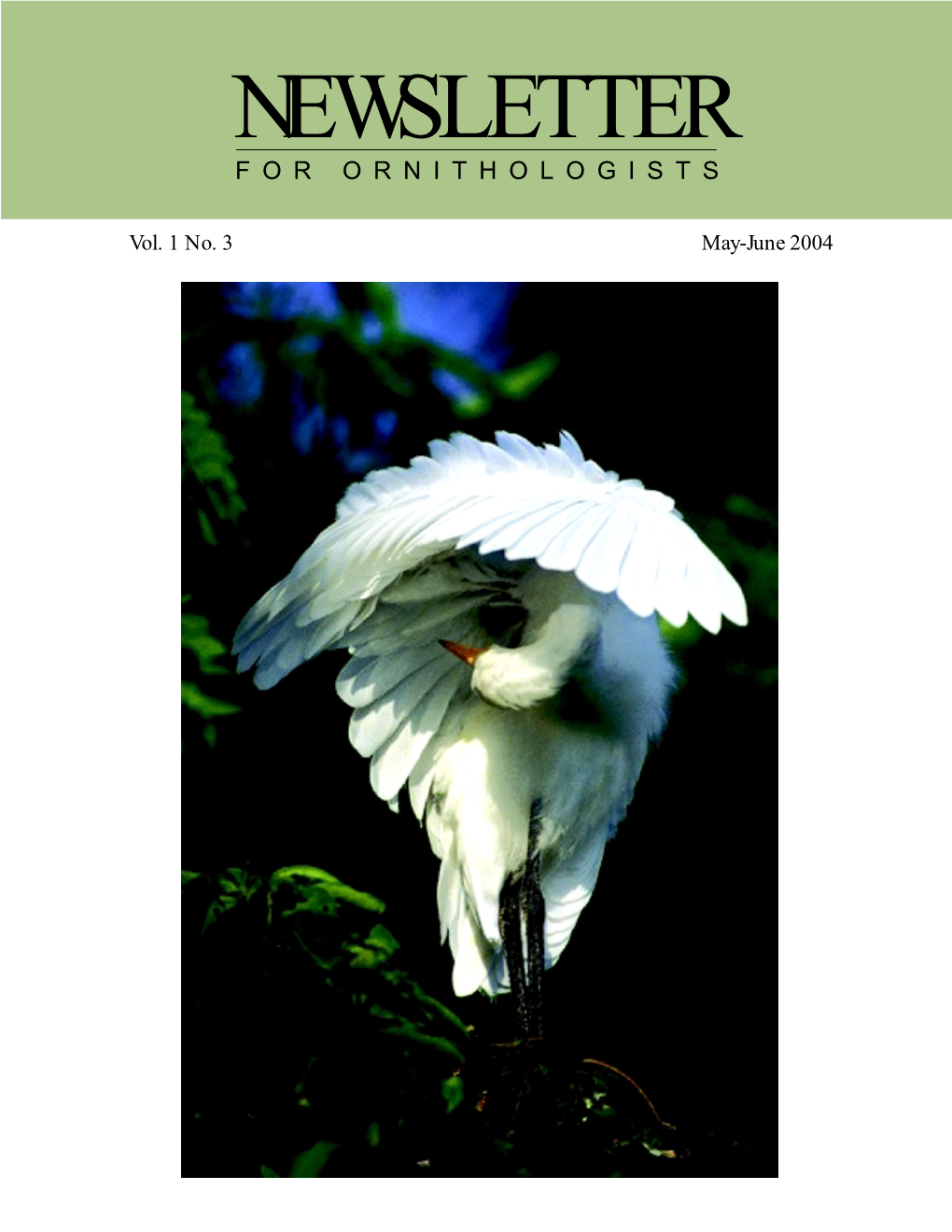 Newsletter for Ornithologists Vol