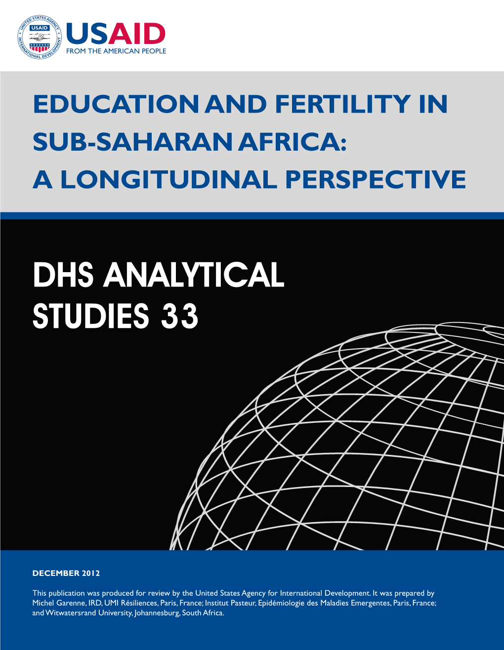 Education and Fertility in Sub-Saharan Africa: a Longitudinal Perspective [AS33]