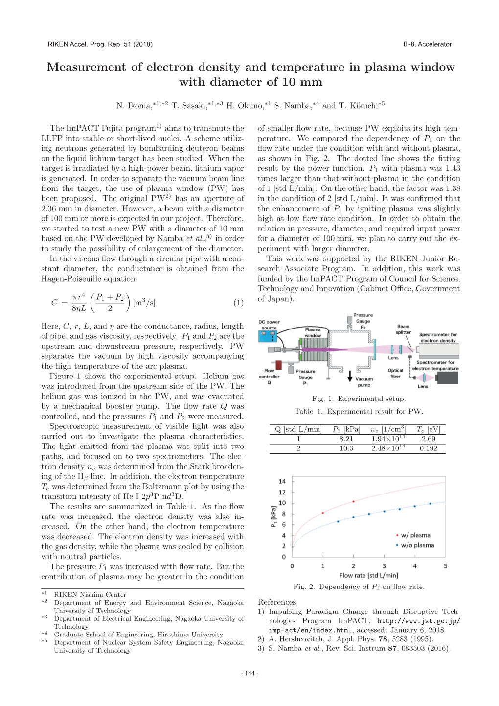 Measurement of Electron Density and Temperature in Plasma Window with Diameter of 10 Mm