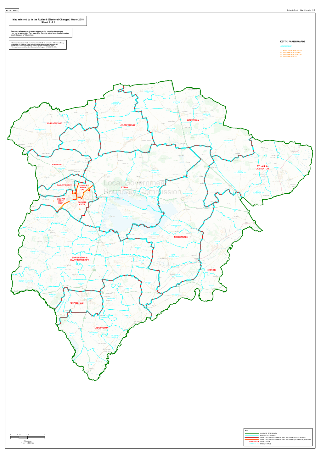 Map Referred to in the Rutland (Electoral Changes) Order 2018 Sheet 1 of 1