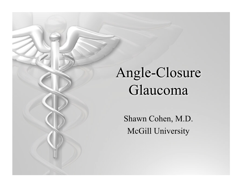 Acute Angle-Closure Glaucoma