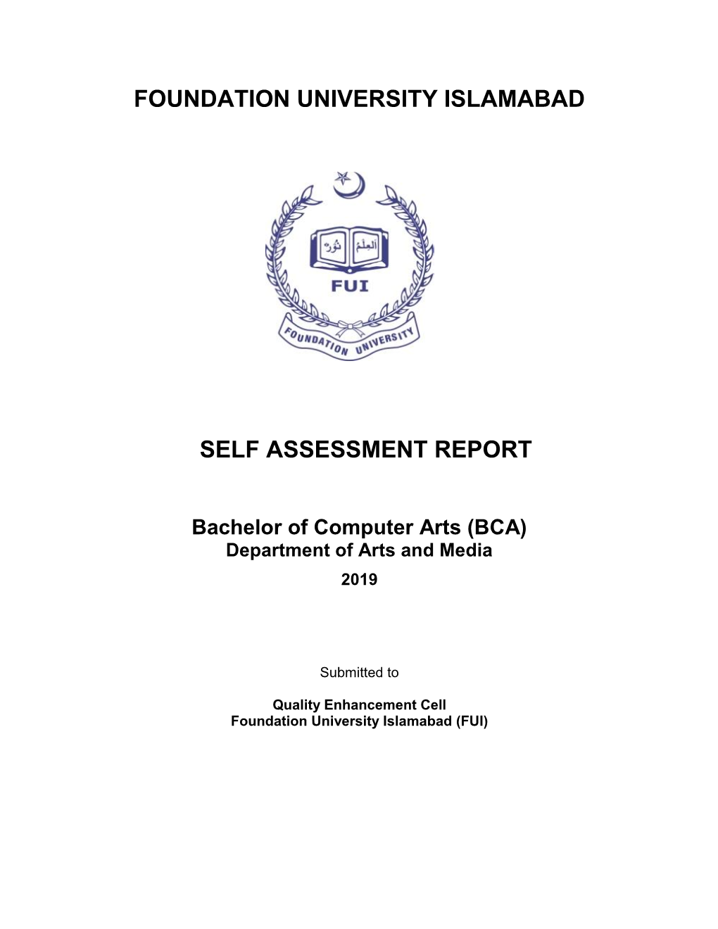 Foundation University Islamabad Self Assessment