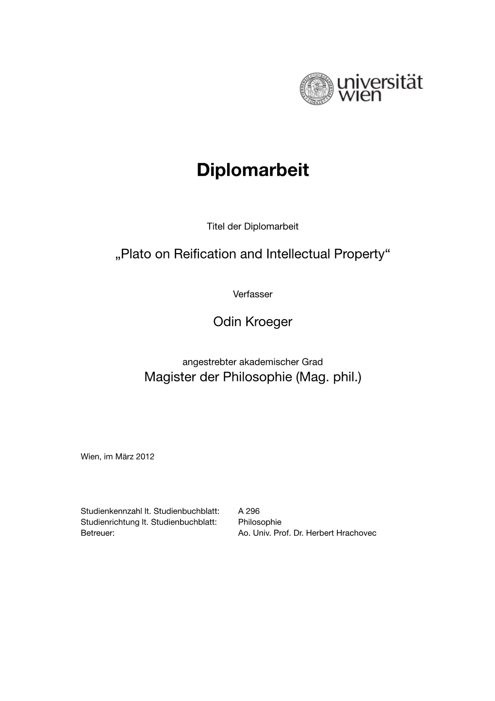 Diplomarbeit