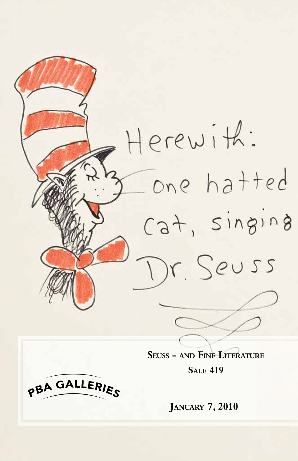 Seuss - and Fine Literature Sale 419