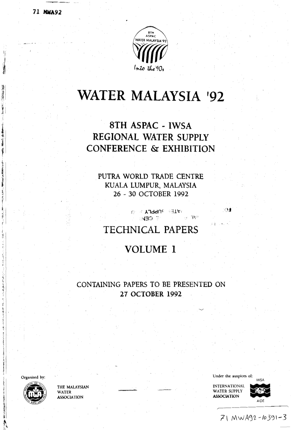 Water Malaysia '92