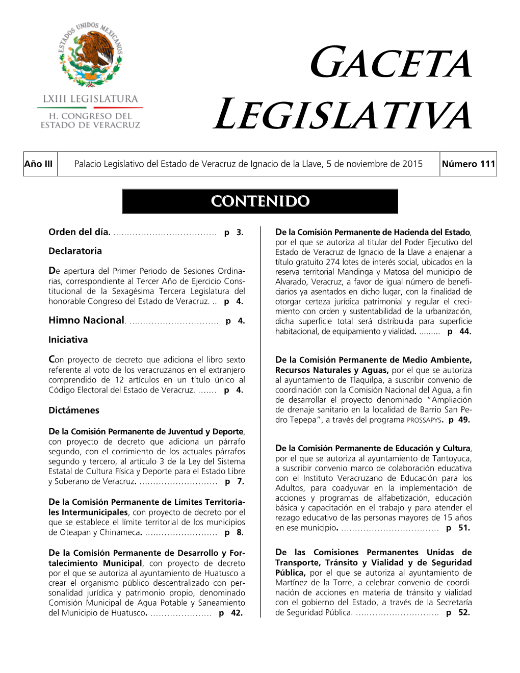 Gaceta Legislativa