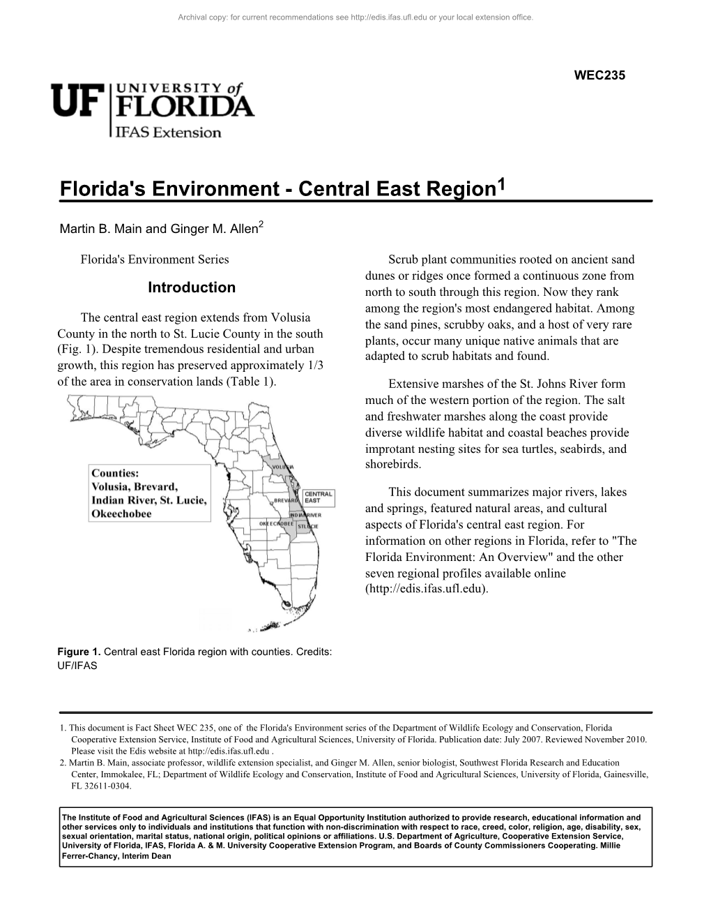 Florida's Environment - Central East Region1