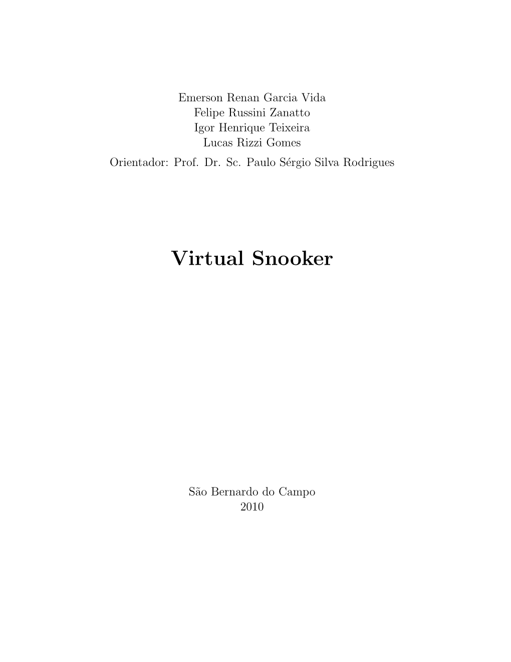 Virtual Snooker