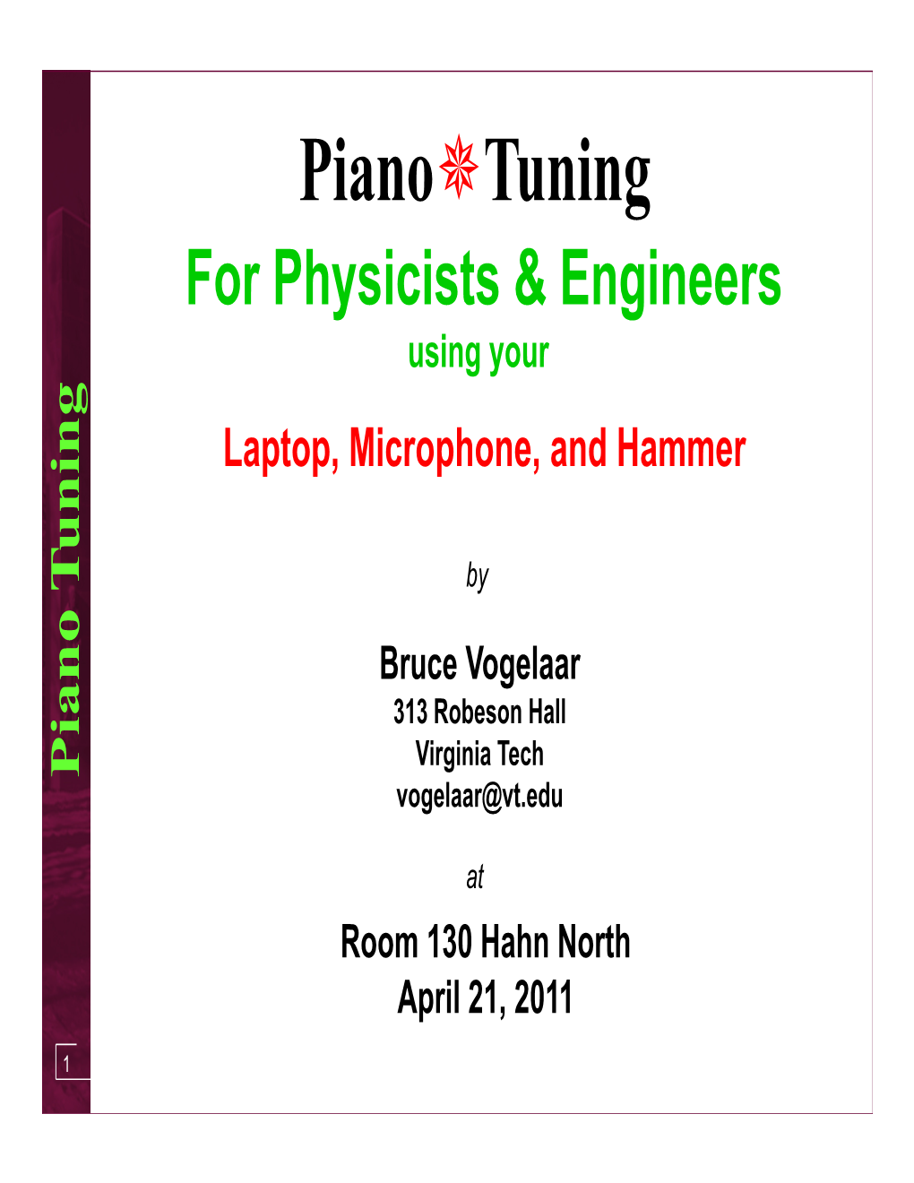 Piano Tuning