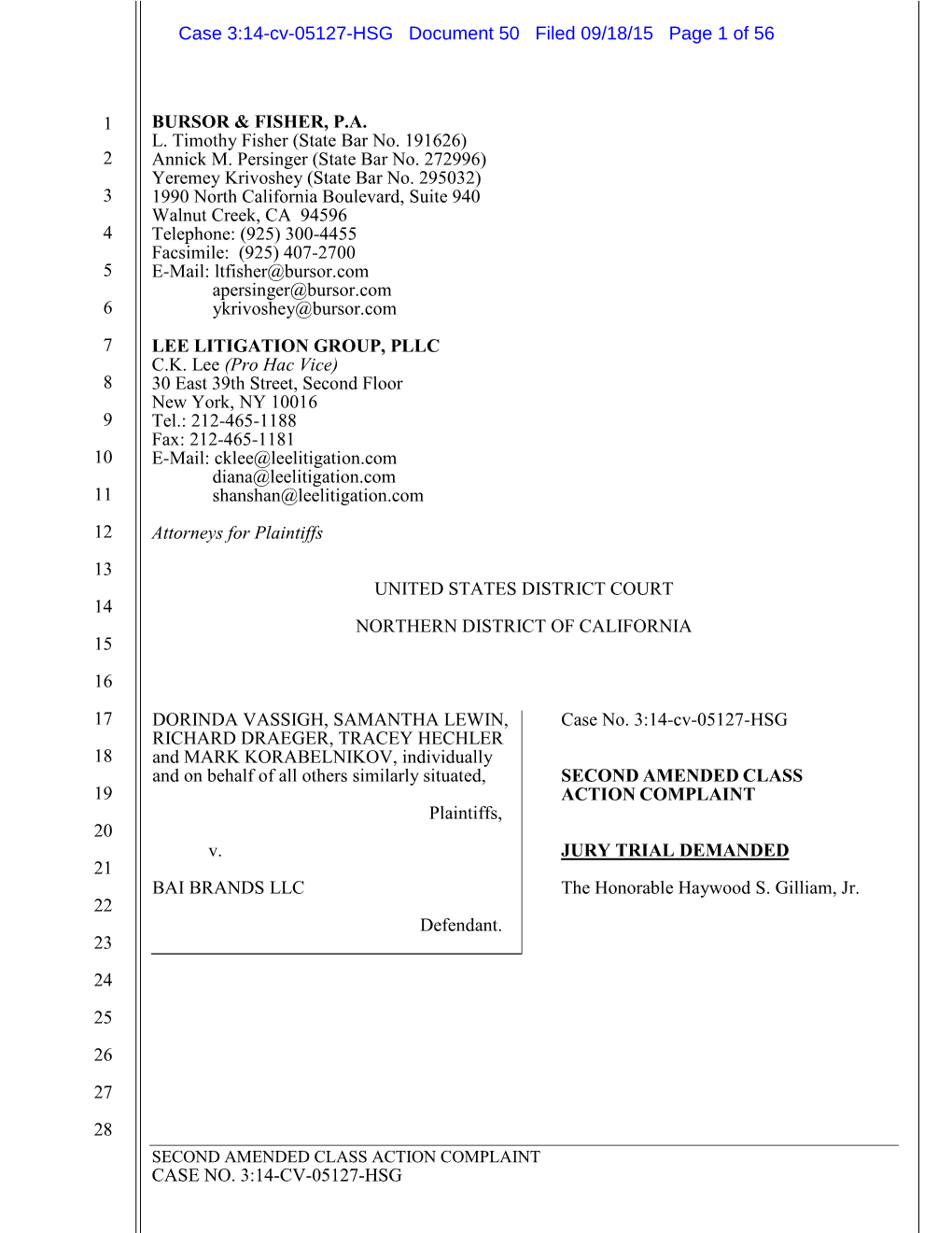 Case 3:14-Cv-05127-HSG Document 50 Filed 09/18/15 Page 1 of 56