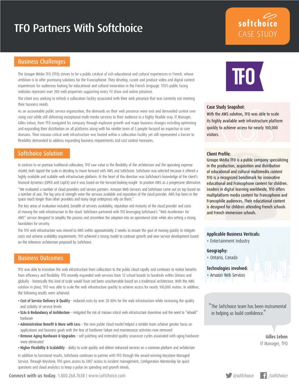 TFO Partners with Softchoice CASE STUDY