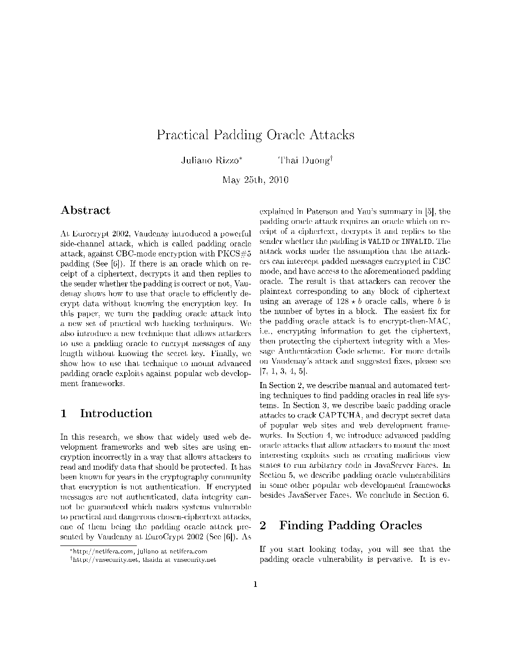 Practical Padding Oracle Attacks