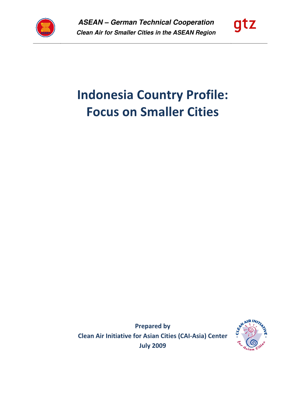 Indonesia Country Profile: Focus on Smaller Cities