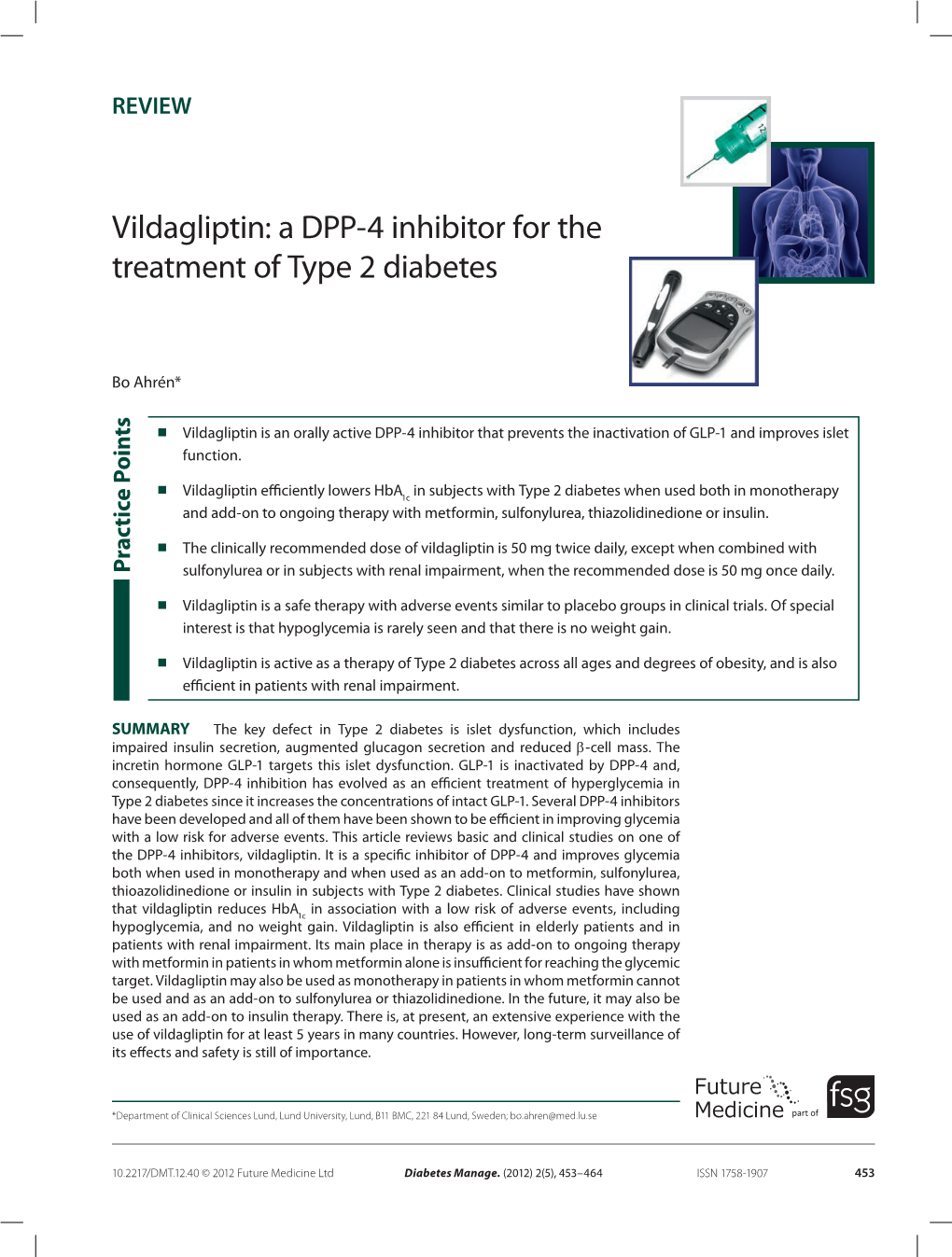 Vildagliptin: a DPP-4 Inhibitor for the Treatment of Type 2 Diabetes