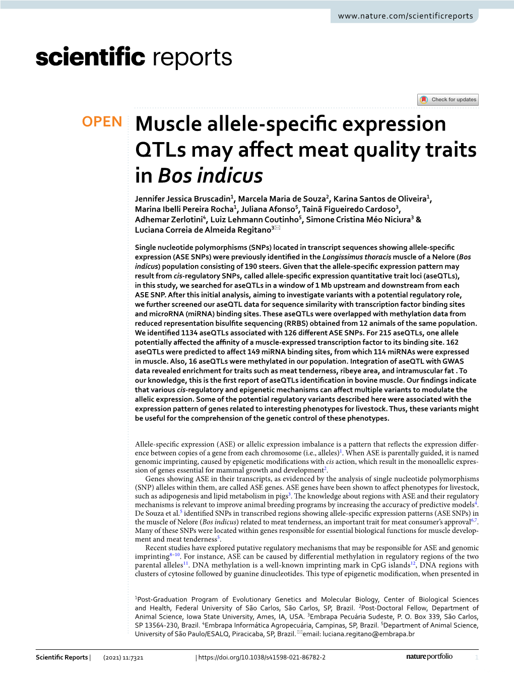 Muscle Allele-Specific Expression Qtls May Affect Meat Quality Traits