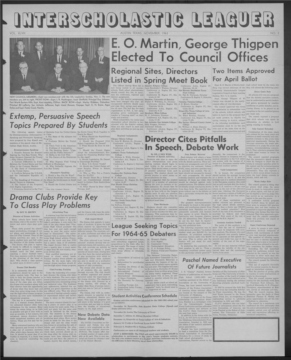 E. O. Martin, George Thigpen Elected to Council Offices