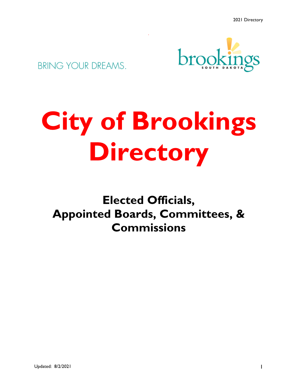 City of Brookings Directory