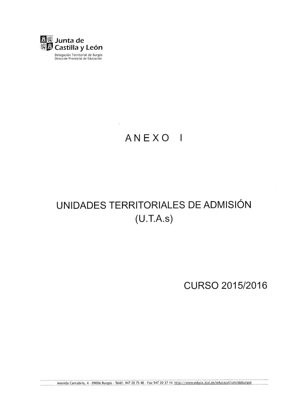 Unidades Territoriales De Admisión