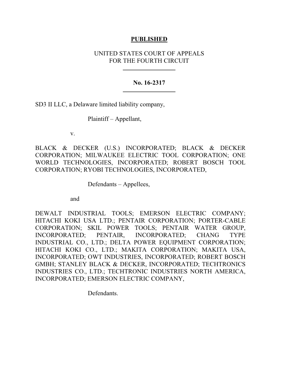 Published United States Court of Appeals for The