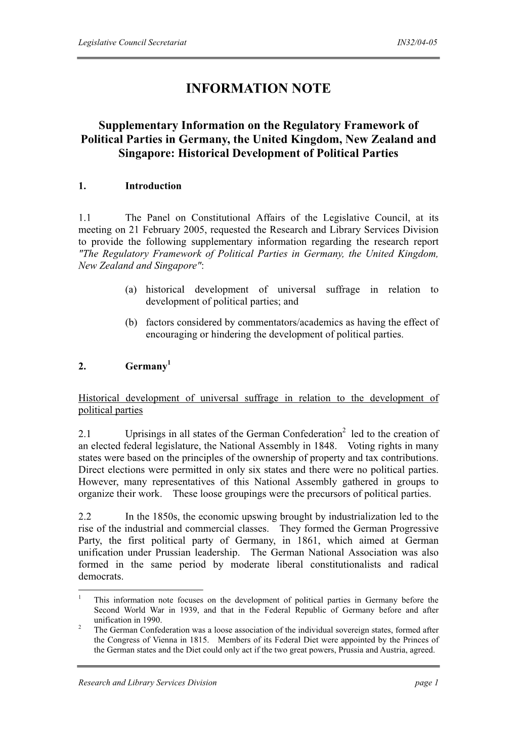 Supplementary Information on the Regulatory