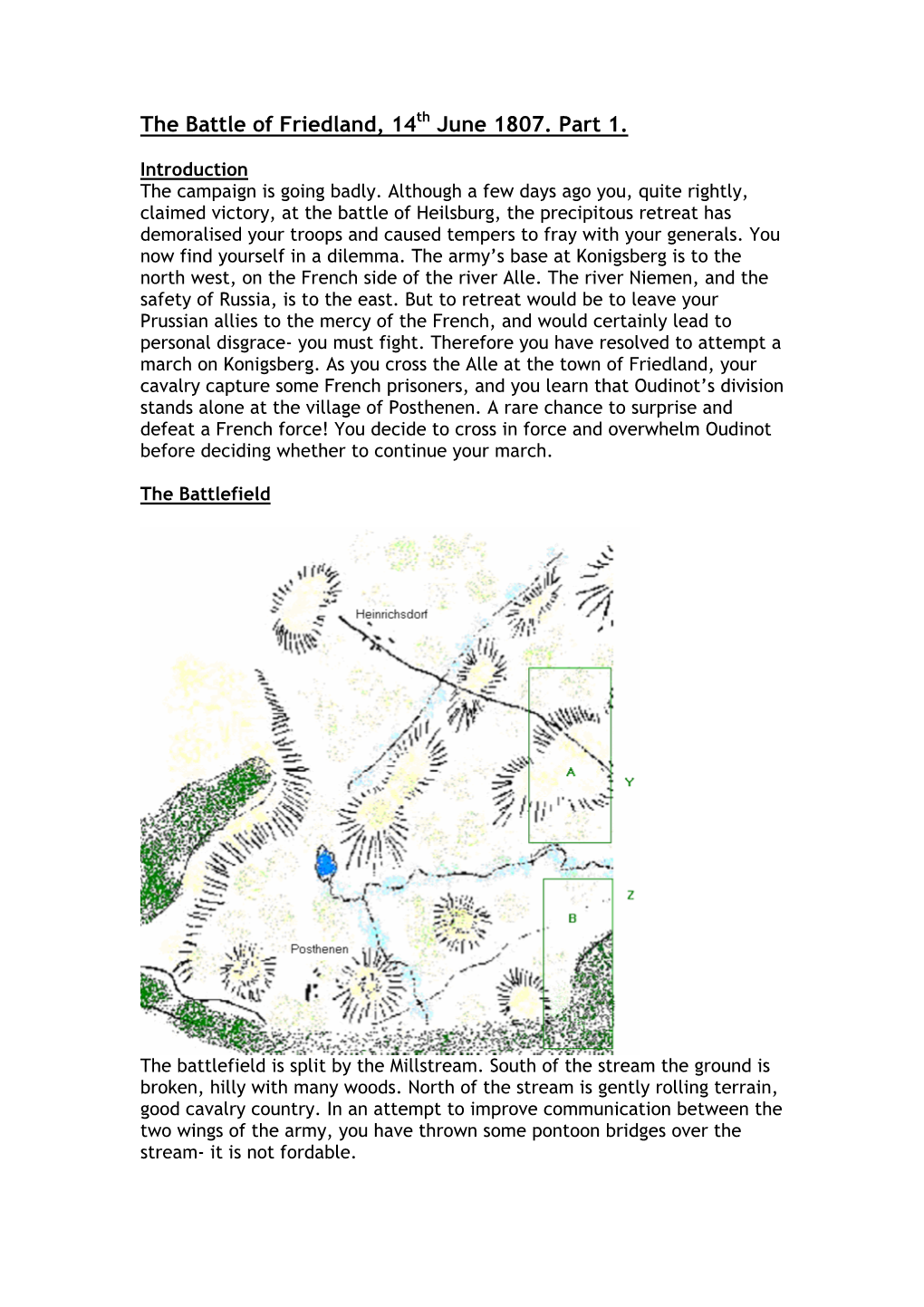 The Battle of Friedland, 14Th June 1807. Part 1