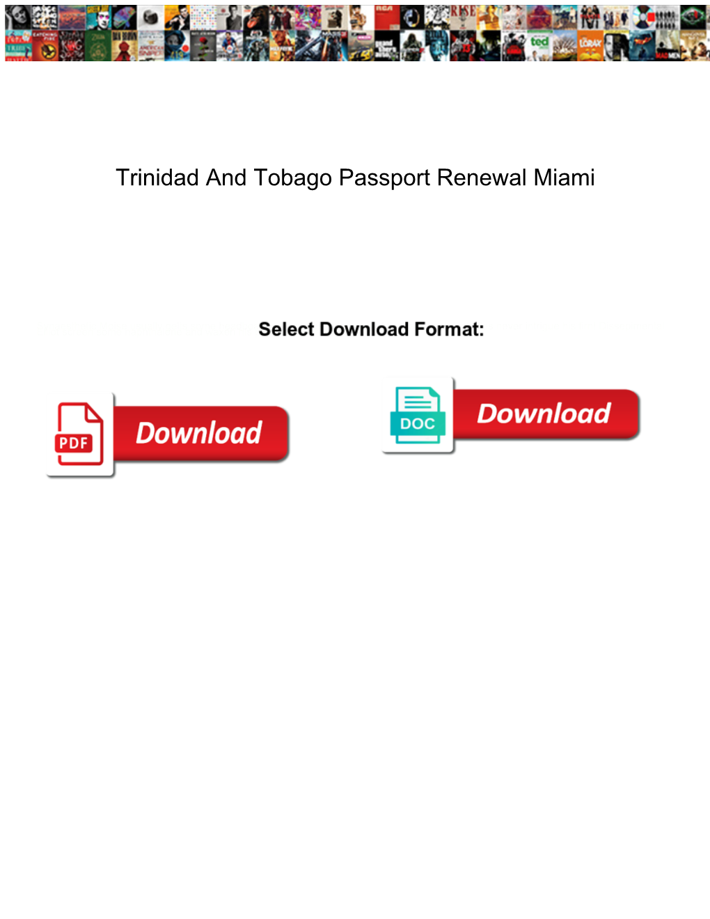 Trinidad and Tobago Passport Renewal Miami