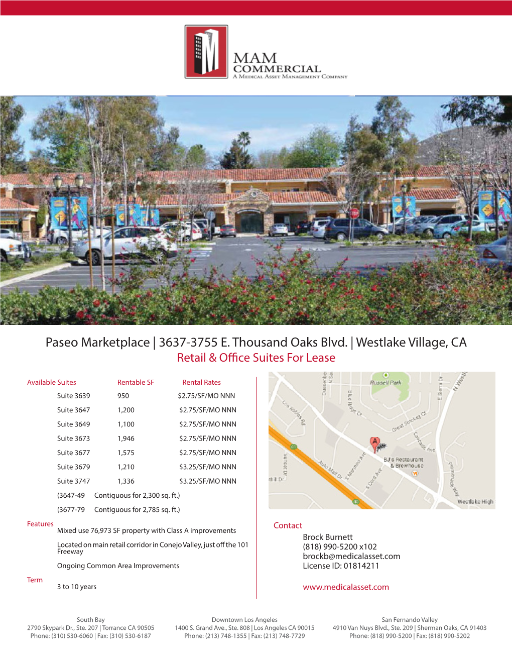 Paseo Marketplace | 3637-3755 E. Thousand Oaks Blvd. | Westlake Village, CA Retail & Office Suites for Lease