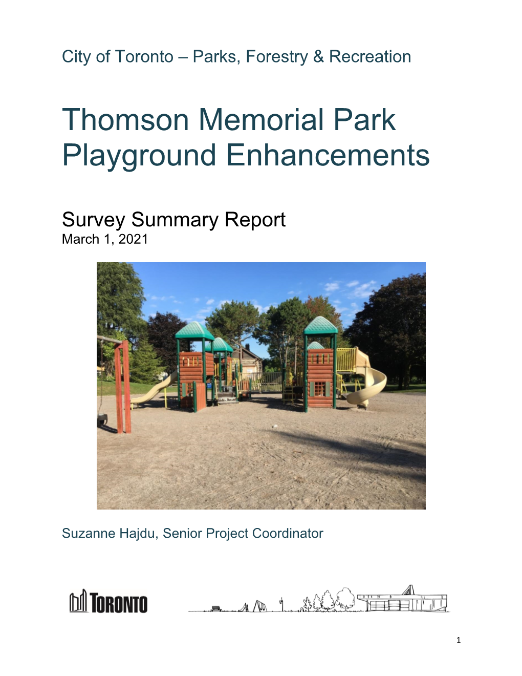 Thomson Memorial Park Playground Enhancements