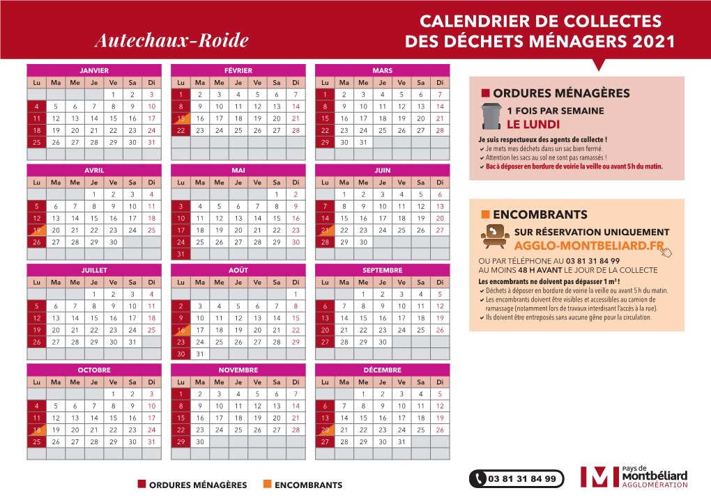 Autechaux-Roide DES DÉCHETS MÉNAGERS 2021