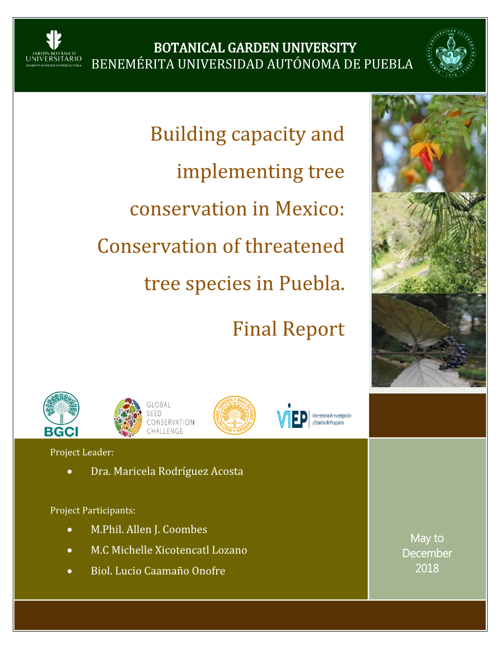 Conservation of Species Belonging to Some Category of Risk in Pu