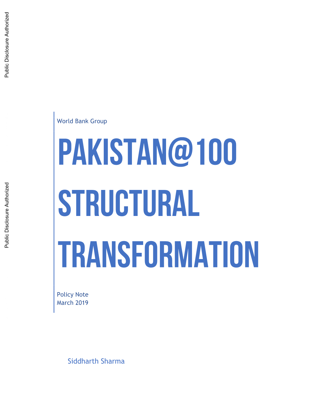 Pakistan@100 Structural Transformation