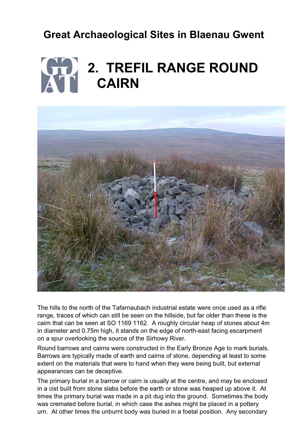 Trefil Range Round Cairn